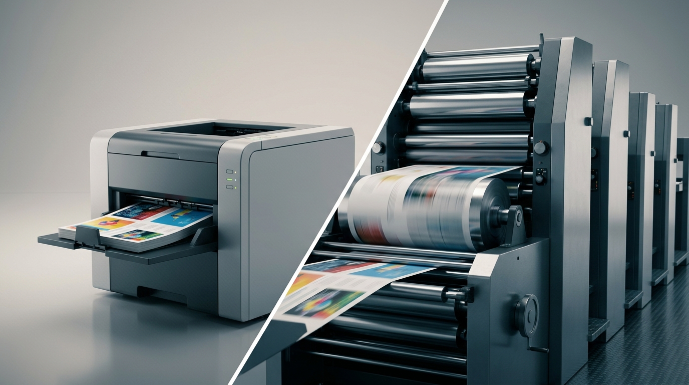 Офсетний vs цифровий друк: коли що вибирати і як заощадити